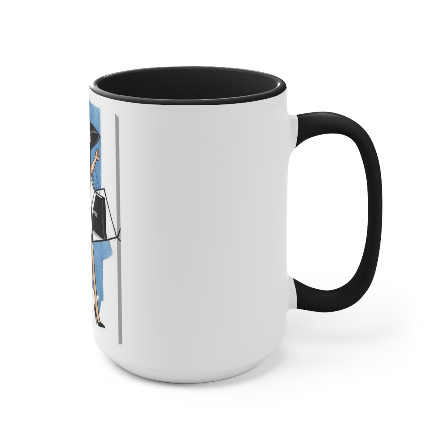 Shop Till You Drop Accent Mug