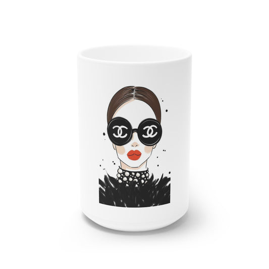 Fashion Gal White Ceramic Mug, 11oz and 15oz