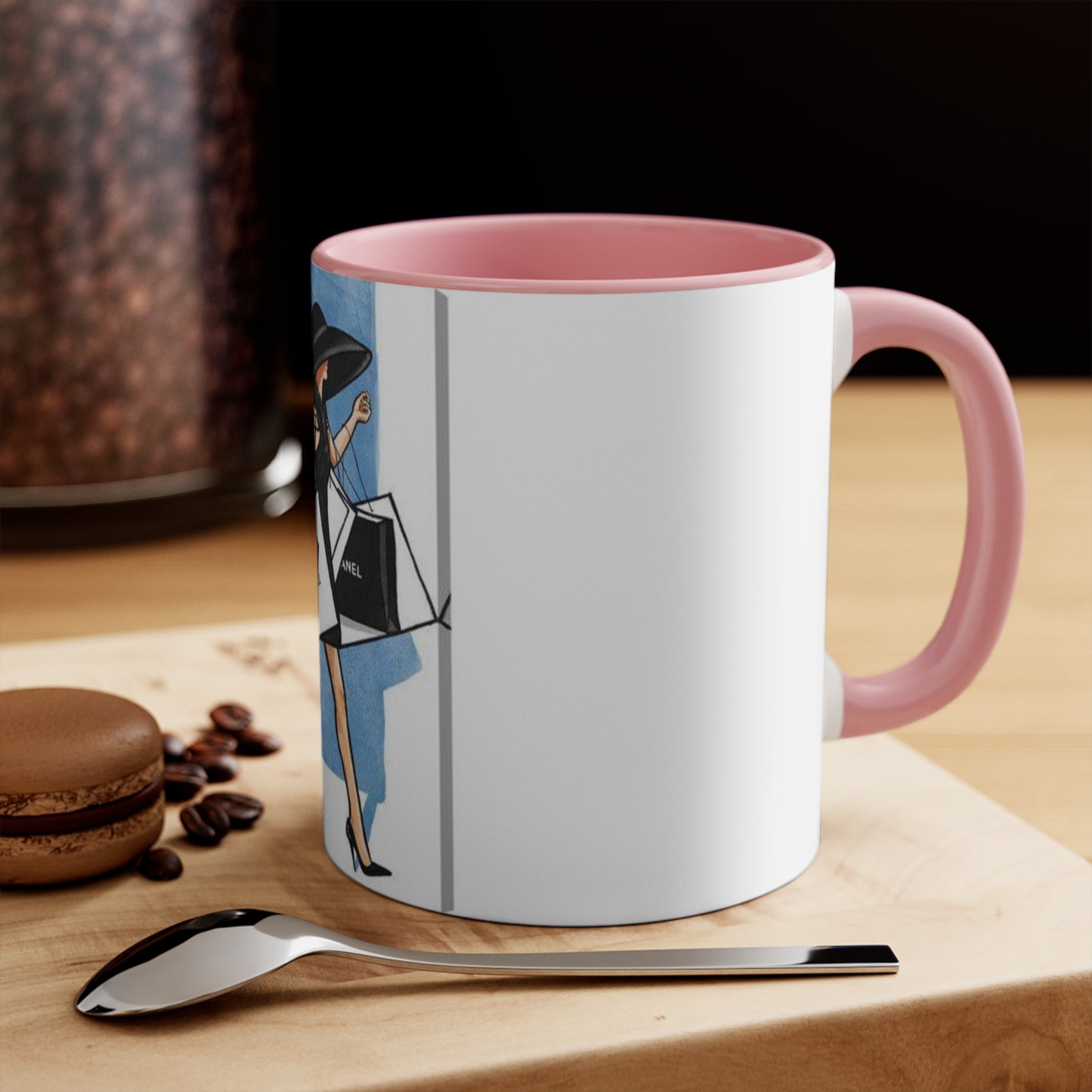 Shop Till You Drop Accent Mug