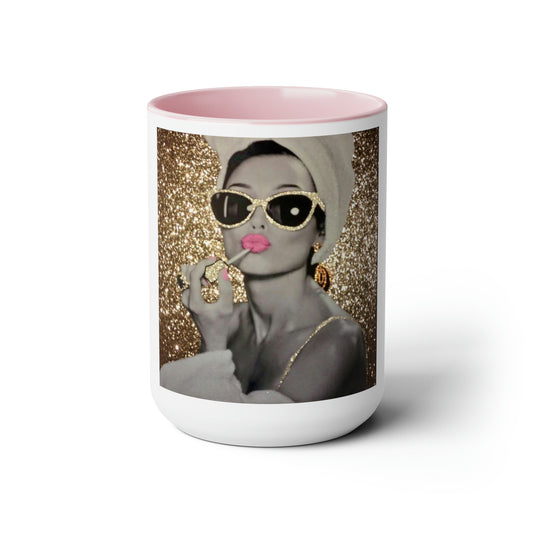 Lip Gloss Two-Tone Coffee Mugs, 15oz