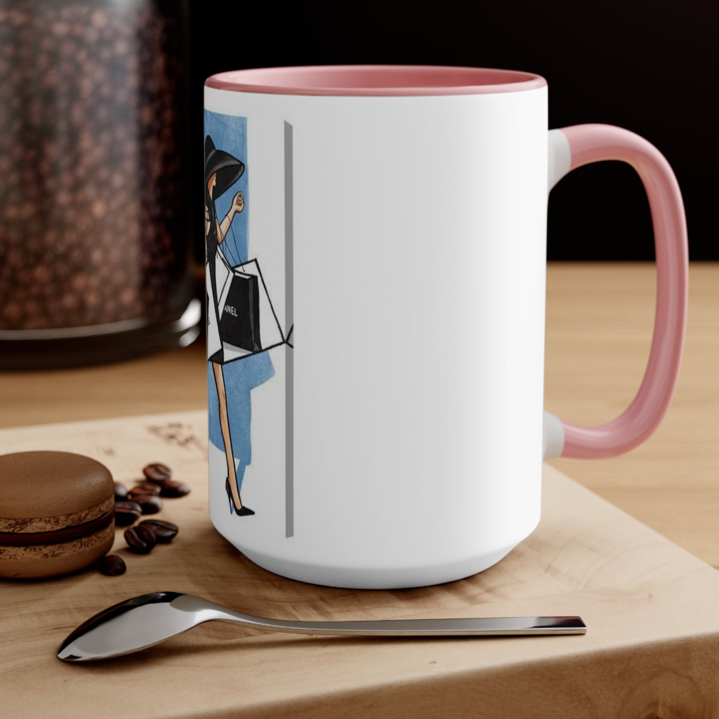 Shop Till You Drop Accent Mug