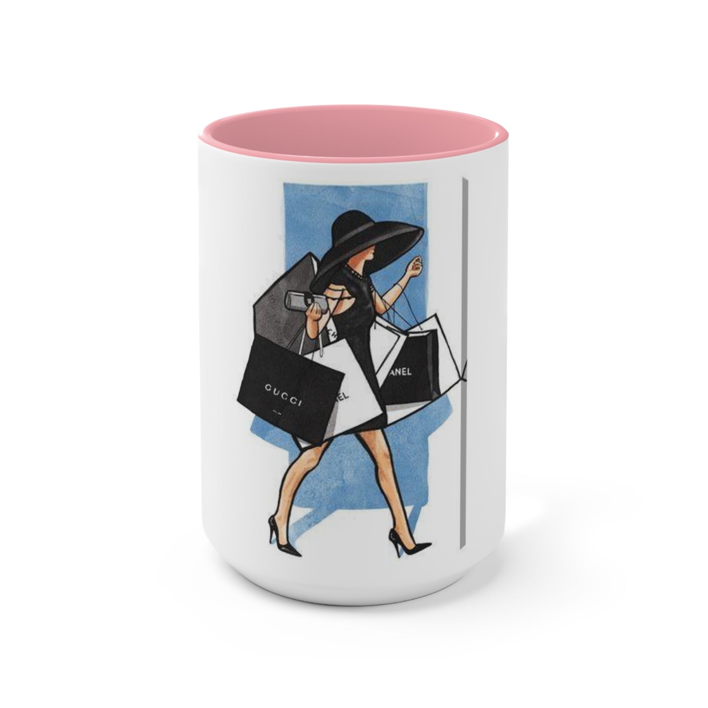 Shop Till You Drop Accent Mug