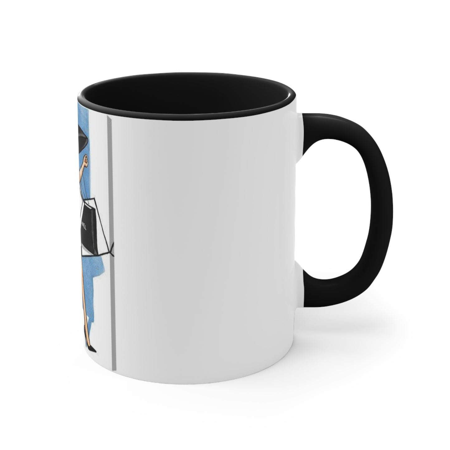 Shop Till You Drop Accent Mug