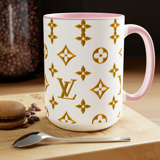 LV Two-Tone Coffee Mugs, 15oz