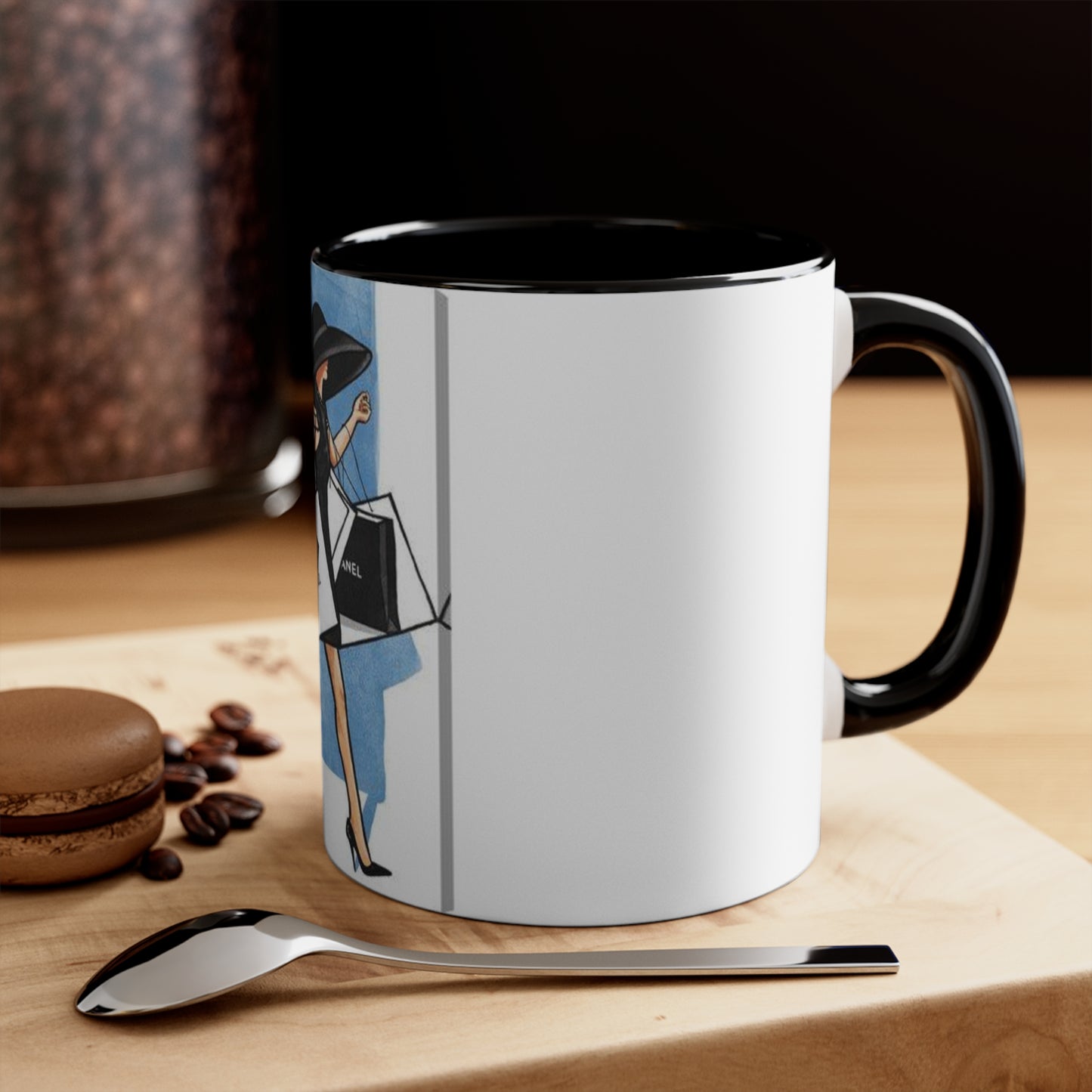 Shop Till You Drop Accent Mug