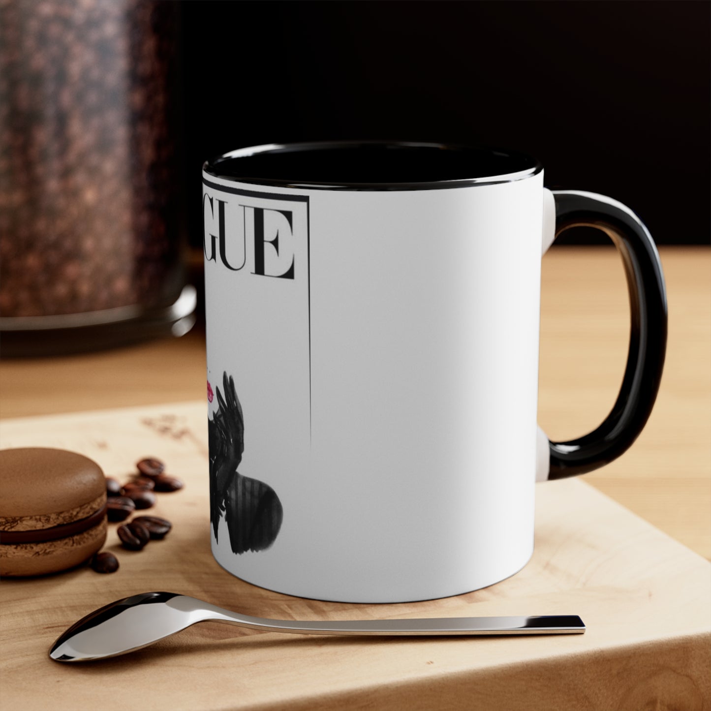 V B&W Accent Mug