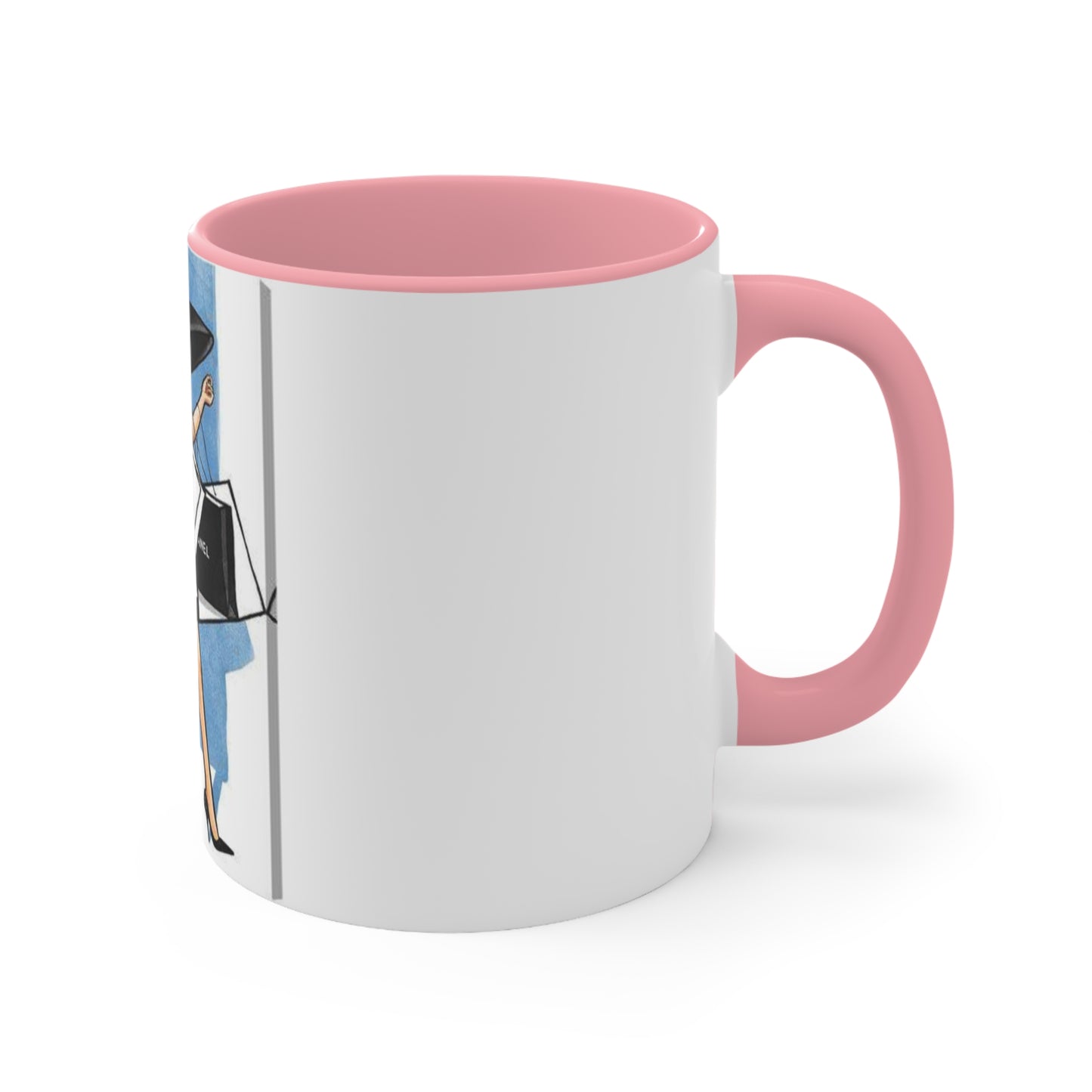 Shop Till You Drop Accent Mug