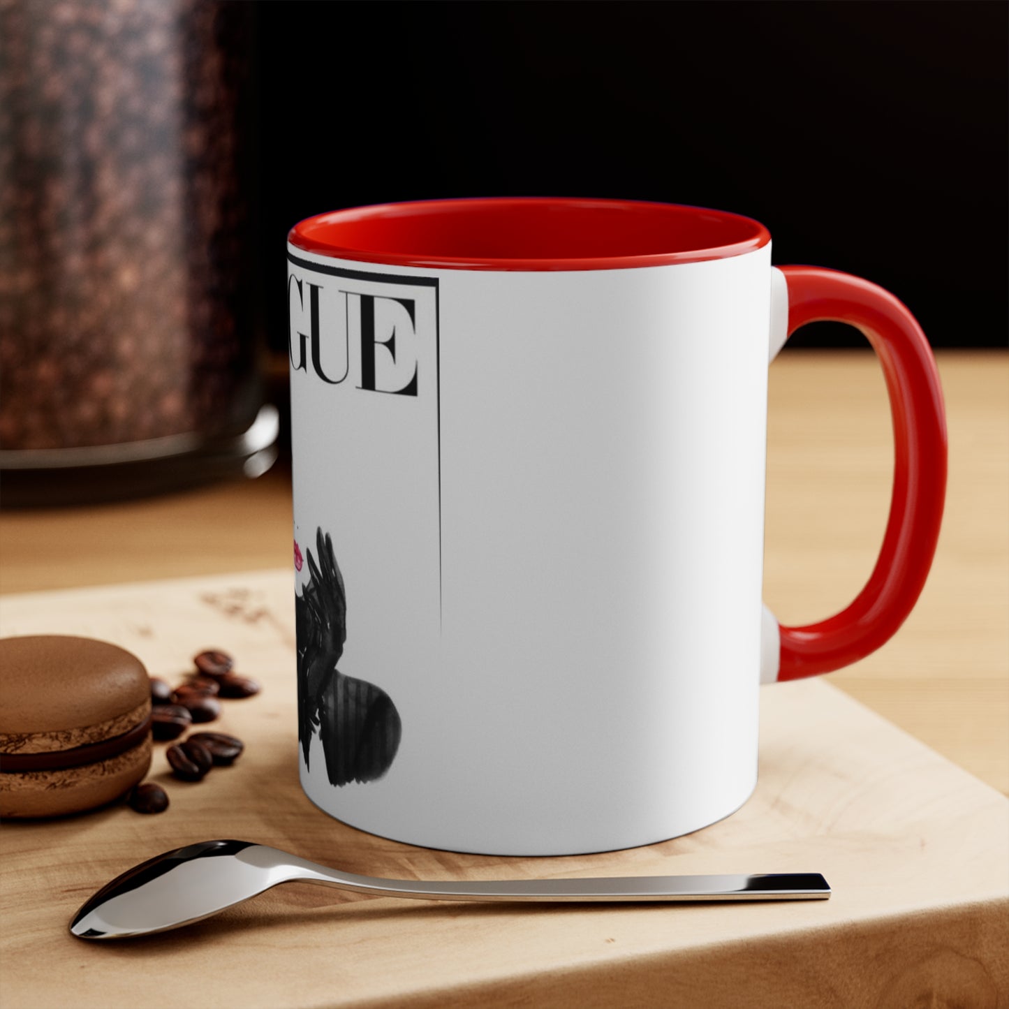 V B&W Accent Mug