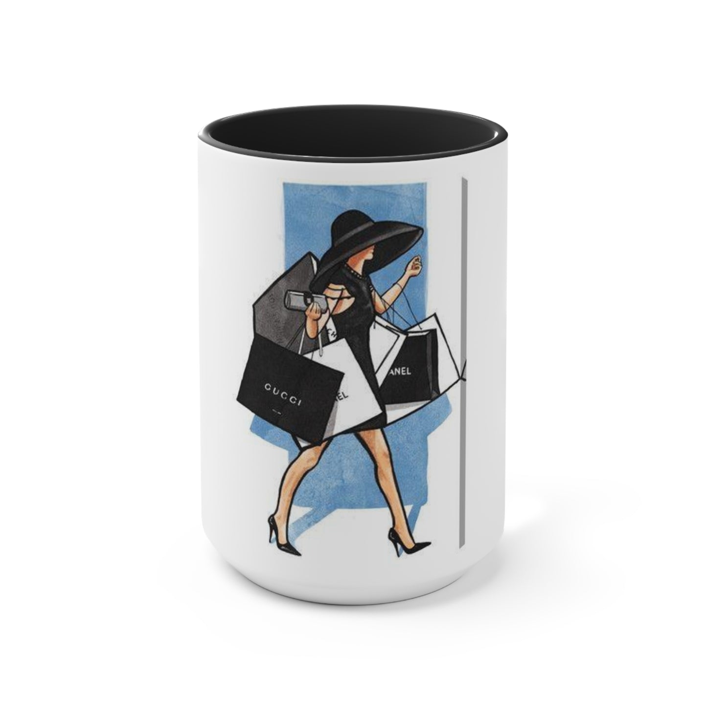 Shop Till You Drop Accent Mug