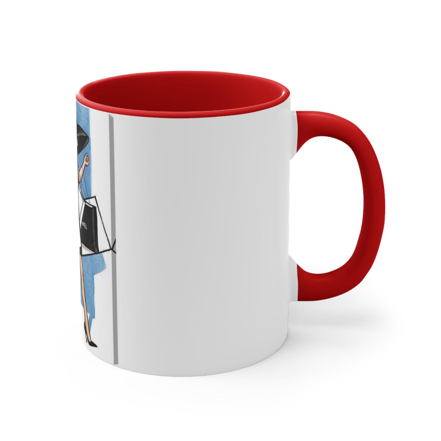 Shop Till You Drop Accent Mug