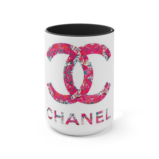 Pink Floral CC Accent Mug