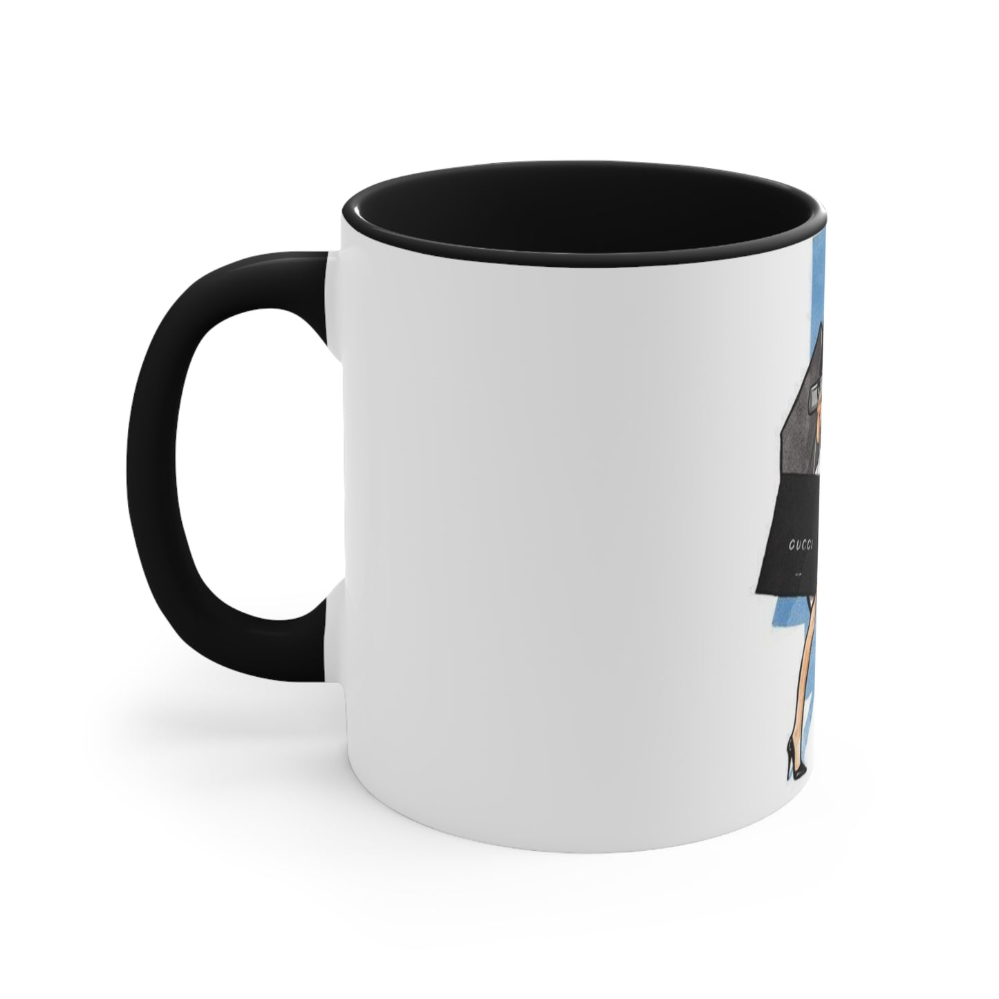 Shop Till You Drop Accent Mug