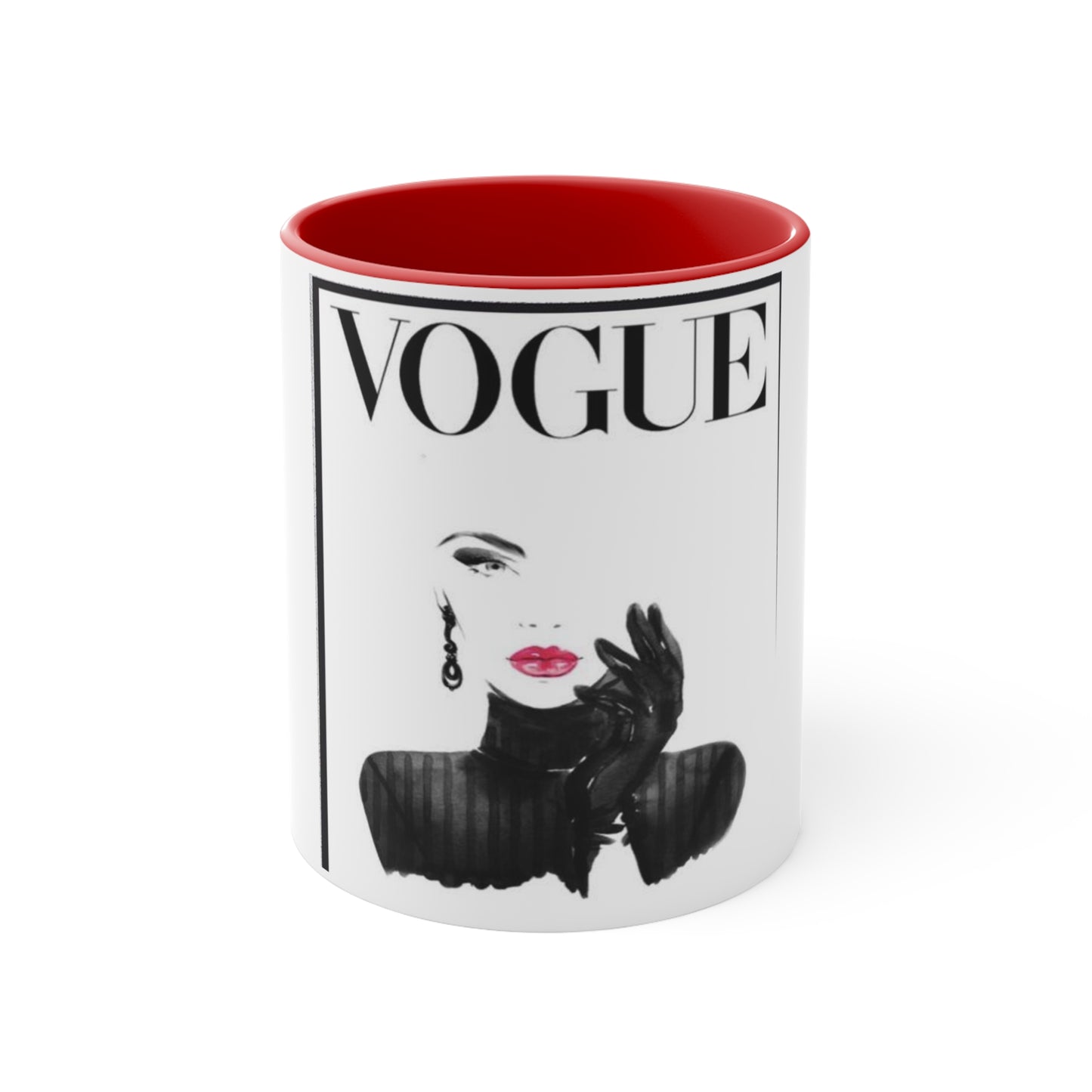 V B&W Accent Mug