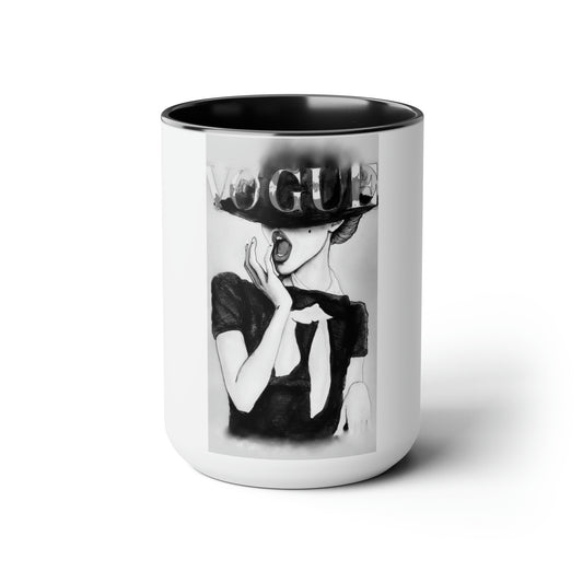 Vouge 2 Two-Tone Coffee Mugs, 15oz