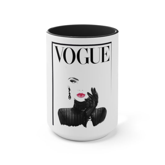 V B&W Accent Mug